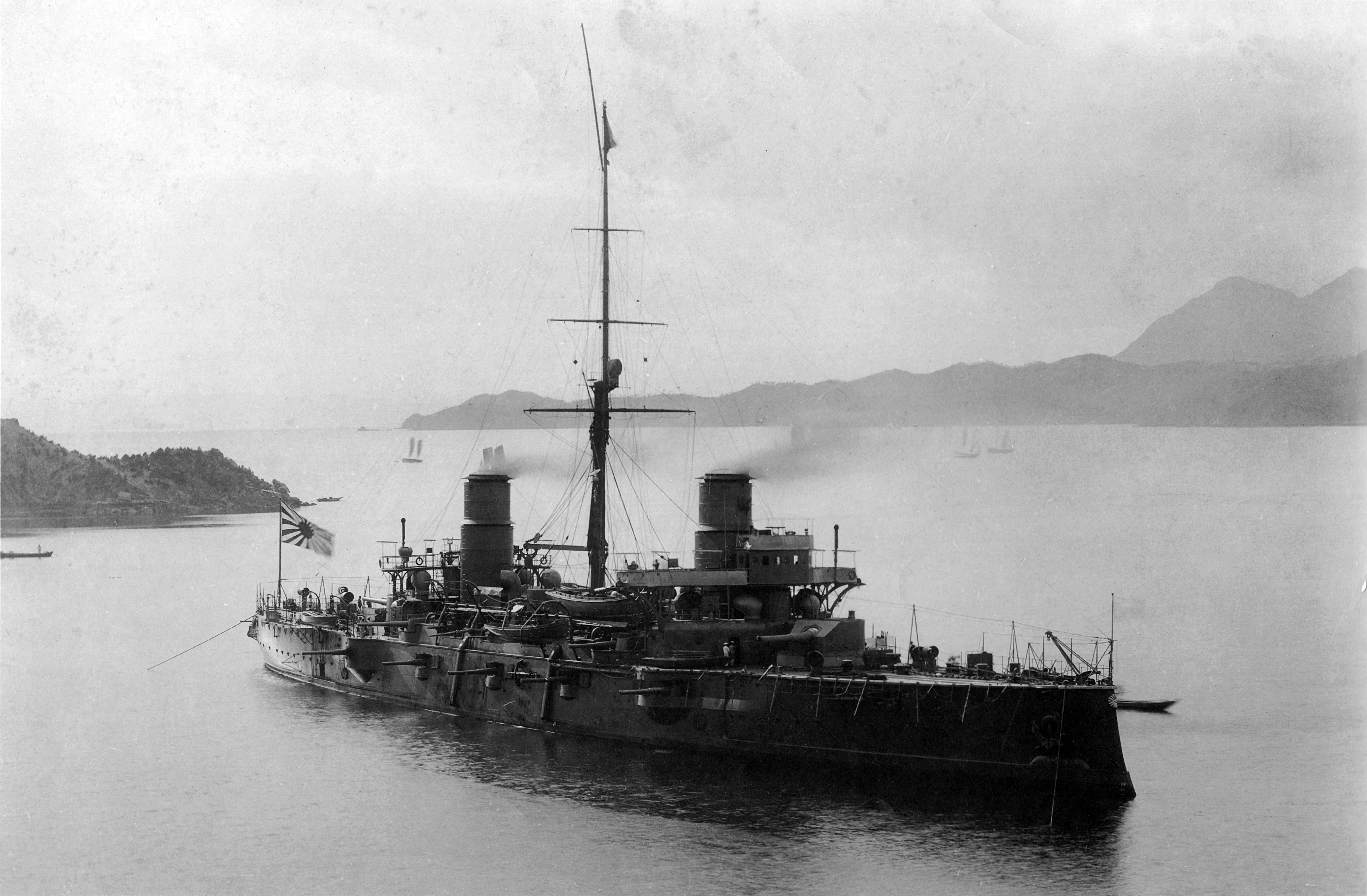 Японская эскадра 1904. Крейсер Касуга 1904. Крейсер Ниссин 1904. Броненосные крейсера Японии 1904.