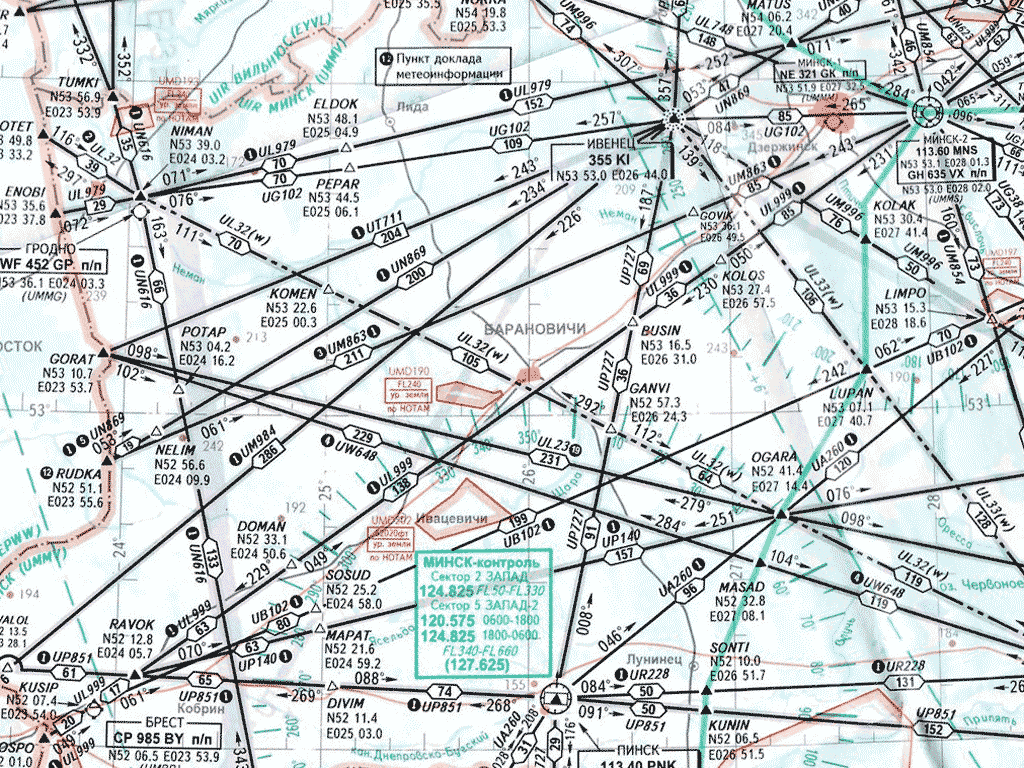 Воздушные трассы россии карта онлайн