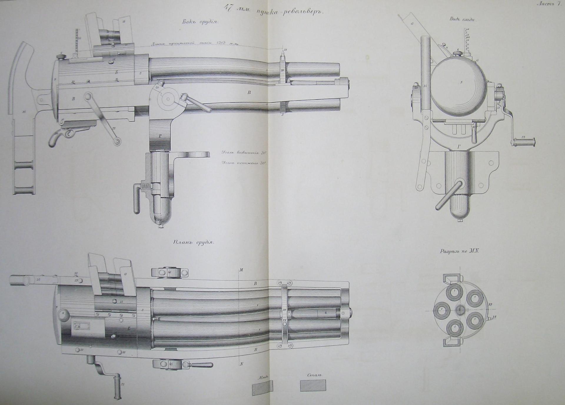 37 мм пушка гочкиса чертеж