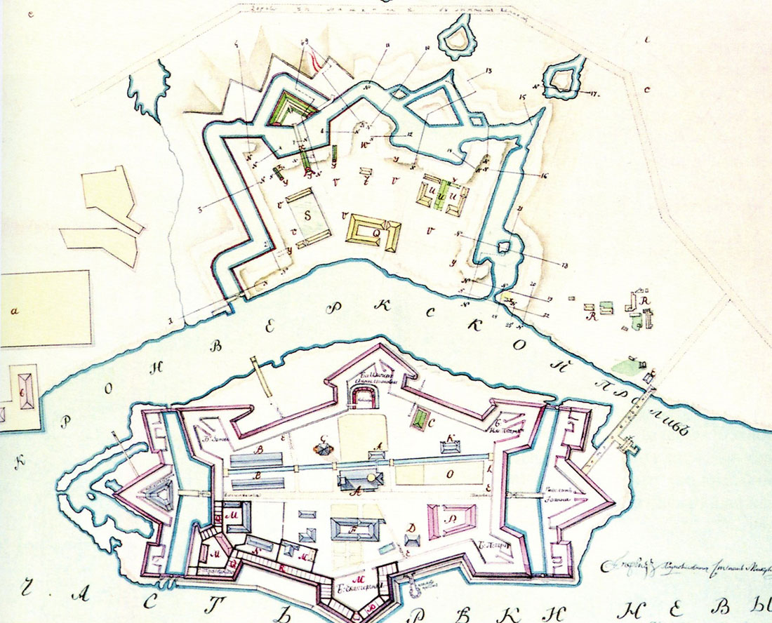 Схема петропавловской крепости в петербурге