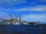 A_painting_of_USS_Alaska_arriving_in_San_Francisco_Bay_Jan_1945_by_artist_Wayne_Scarpaci.jpg