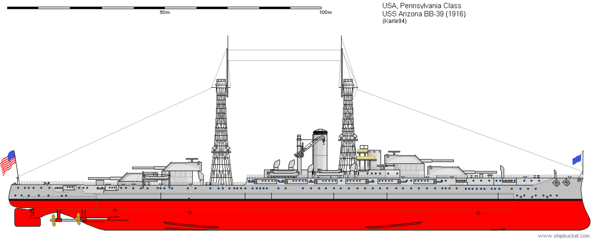 Чертежи линкор аризона