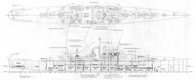 Эскиз перспективного крейсера с 203-мм артиллерией