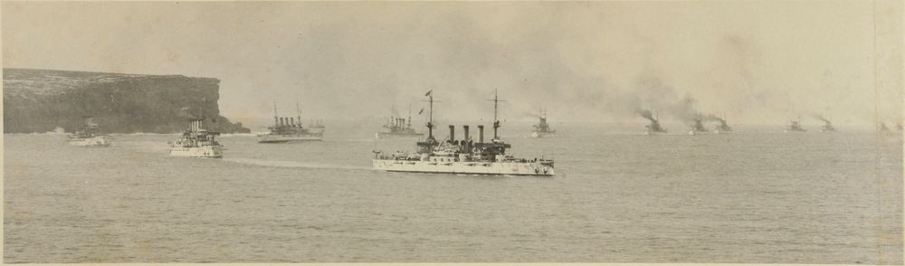 Великий Белый флот в Сиднейской бухте, 1908 год